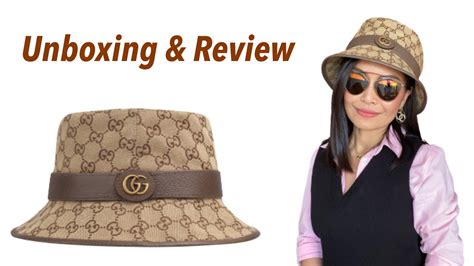 แกะกล่อง และรีวิวหมวก Gucci GG canvas bucket hat 2021